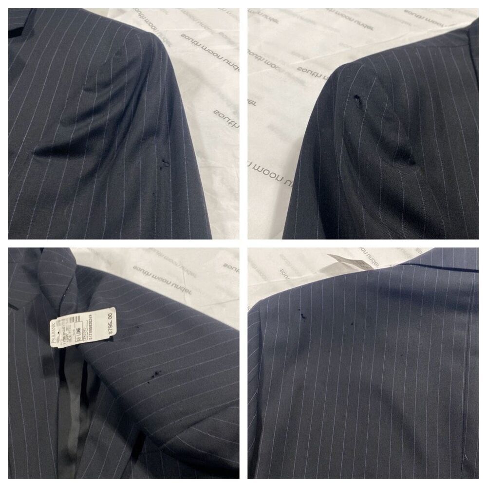 New Jos.A Bank Traveler’s Collection Men's Jacket Pants Suit 2 Piece Black *FLAW - Picture 17 of 17